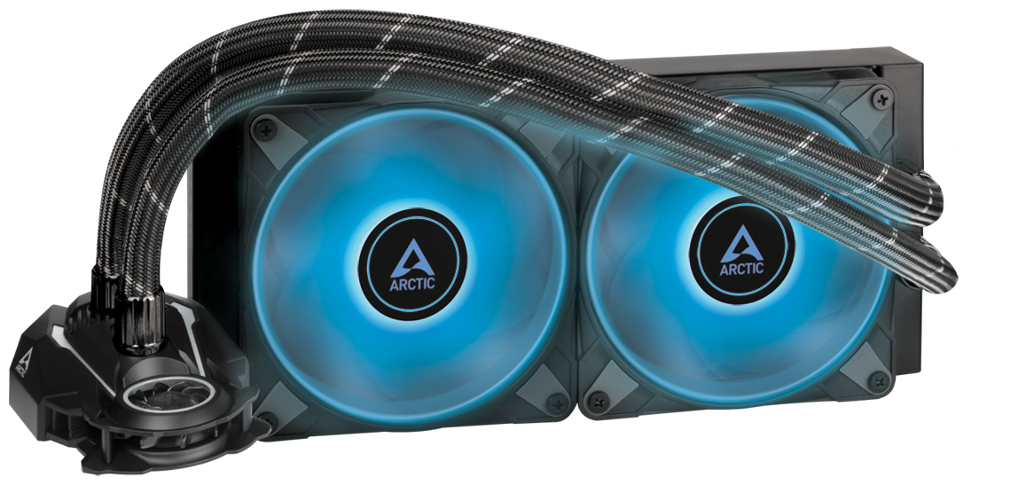 

Жидкостное охлаждение Arctic Liquid Freezer II 240 RGB для Socket 115x/2066/2011/2011-3/1200/AM4, 2x120мм, RGB LED (ACFRE00098A), Liquid Freezer II 240 RGB