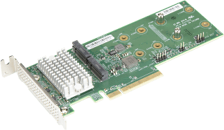 Адаптер Supermicro AOC-SLG3-2H8M2, 2x NVMe/SATA M.2 SSD, PCI-Ex8 (AOC-SLG3-2H8M2-O)