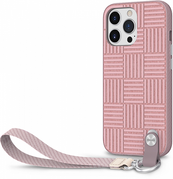 

Чехол-накладка Moshi Altra With Wrist Strap для смартфона Apple iPhone 13 Pro, силикон, розовый рисунок (99MO117312)