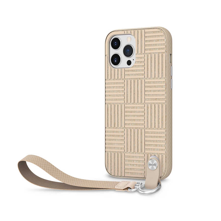 

Чехол-накладка Moshi Altra With Wrist Strap для смартфона Apple iPhone 13 Pro, силикон, бежевый (99MO117703)