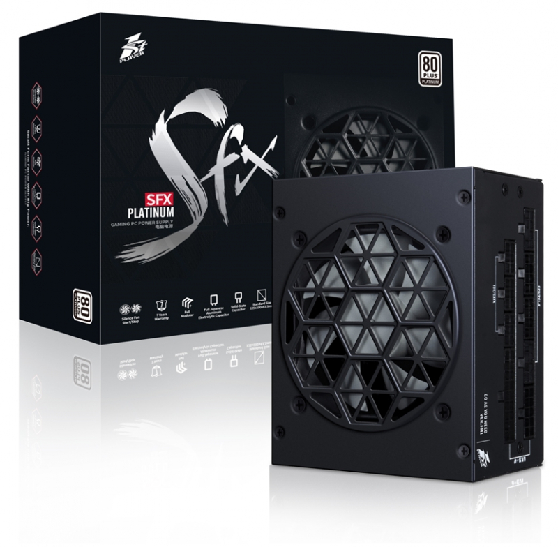 Блок питания 750 Вт, 1STPLAYER PS-750SFX, 80 мм 80 Plus Platinum