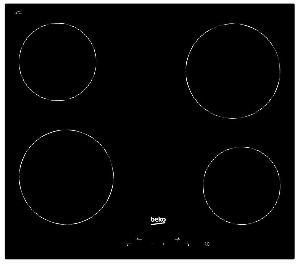 

Электрическая варочная панель Beko HIC64400E 4 конфорки, черный (HIC64400E), Черная, HIC64400E