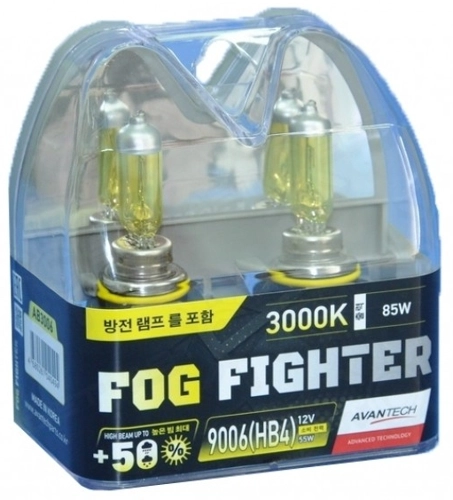 

Лампа автомобильная галогенная Avantech Fog Fighter, 55Вт, 12В, HB4, 3000K, 2шт. (AB3006)