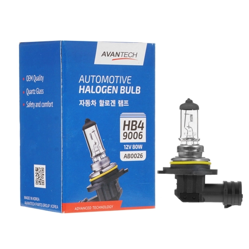 

Лампа автомобильная галогенная Avantech 9006, 80Вт, 12В, HB4, 1шт. (AB0026), 9006