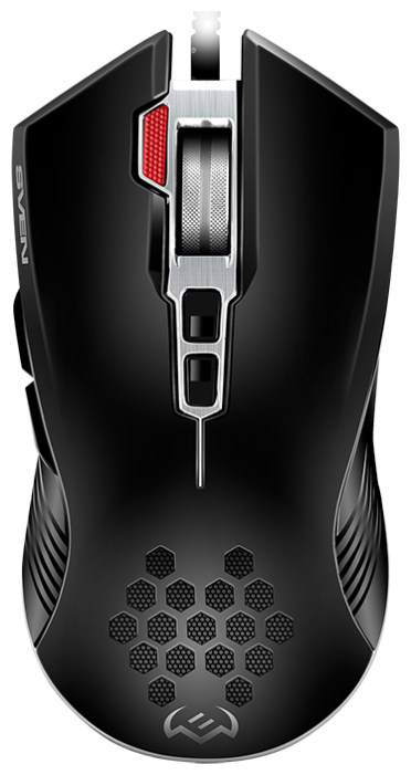 Мышь проводная Sven RX-G850, 6400dpi, оптическая светодиодная, USB, черный (SV-019297) - фото 1