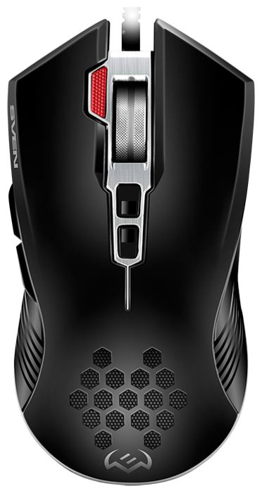 

Мышь проводная Sven RX-G850, 6400dpi, оптическая светодиодная, USB, черный (SV-019297), RX-G850