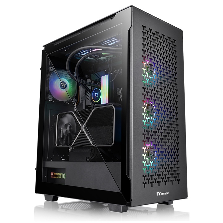 Корпус Thermaltake Divider 500 TG Air, ATX, Midi-Tower, 2xUSB 3.0, USB Type-C, черный, без БП (CA-1T4-00M1WN-02)