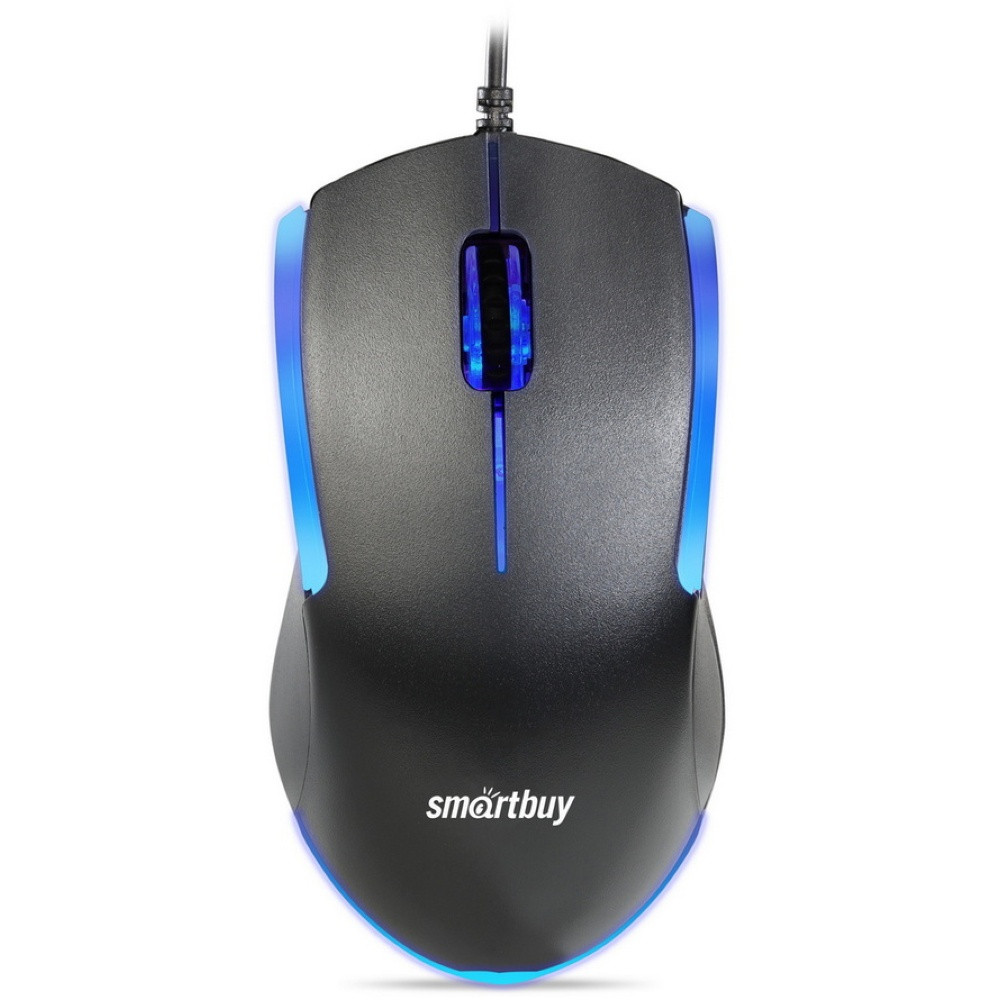 

Мышь проводная SmartBuy 350-K , 1000dpi, оптическая светодиодная, USB, черный (SBM-350-K ), 350-K