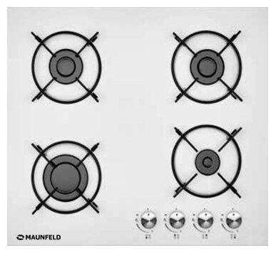 

Газовая варочная панель Maunfeld EGHG.64.13STS-EW, 4 конфорки, белая (КА-00014977), EGHG.64.13STS-EW