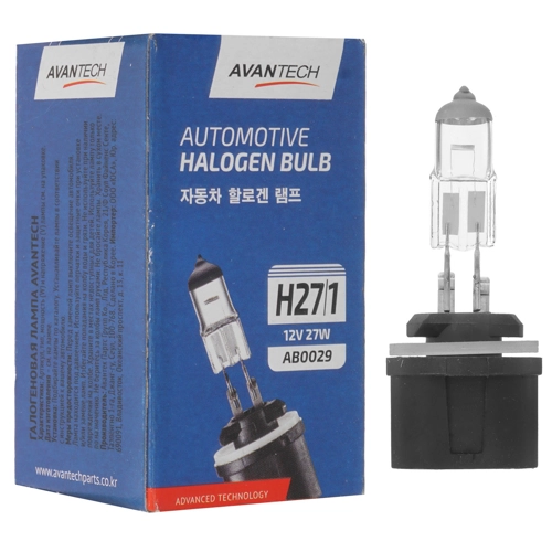

Лампа автомобильная галогенная Avantech, 27Вт, 12В, H27/1, 1шт. (AB0029)