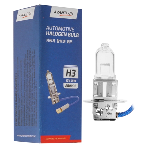 

Лампа автомобильная галогенная Avantech, 55Вт, 12В, H3, 1шт. (AB0006)