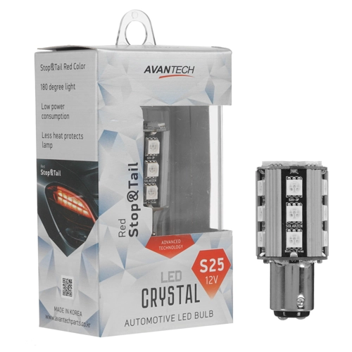 

Лампа автомобильная светодиодная Avantech, 12В, BAY15d, 1шт., красный (ALB0121)