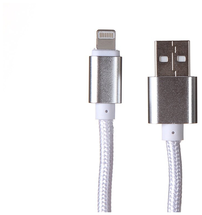 

Кабель Lightning 8-pin(m)-USB 2.0(Am), 1м, белый MEDIAGADGET (MGC003TSL), 0