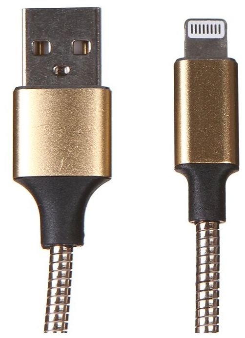 

Кабель USB-Lightning 8-pin 1 м, золотистый MEDIAGADGET (MGC040MGD)