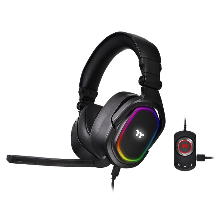 

Гарнитура Thermaltake ARGENT H5 RGB 7.1 Surround Gaming Headset, Jack 3.5mm/USB, черный (GHT-THF-DIECBK-31), ARGENT H5 RGB 7.1 Surround Gaming Headset