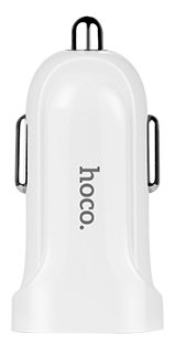 

Автомобильное зарядное устройство Hoco Z2A, 2xUSB, 2.4А, 12 Вт, кабель Lightning 8-pin, белый, Z2A