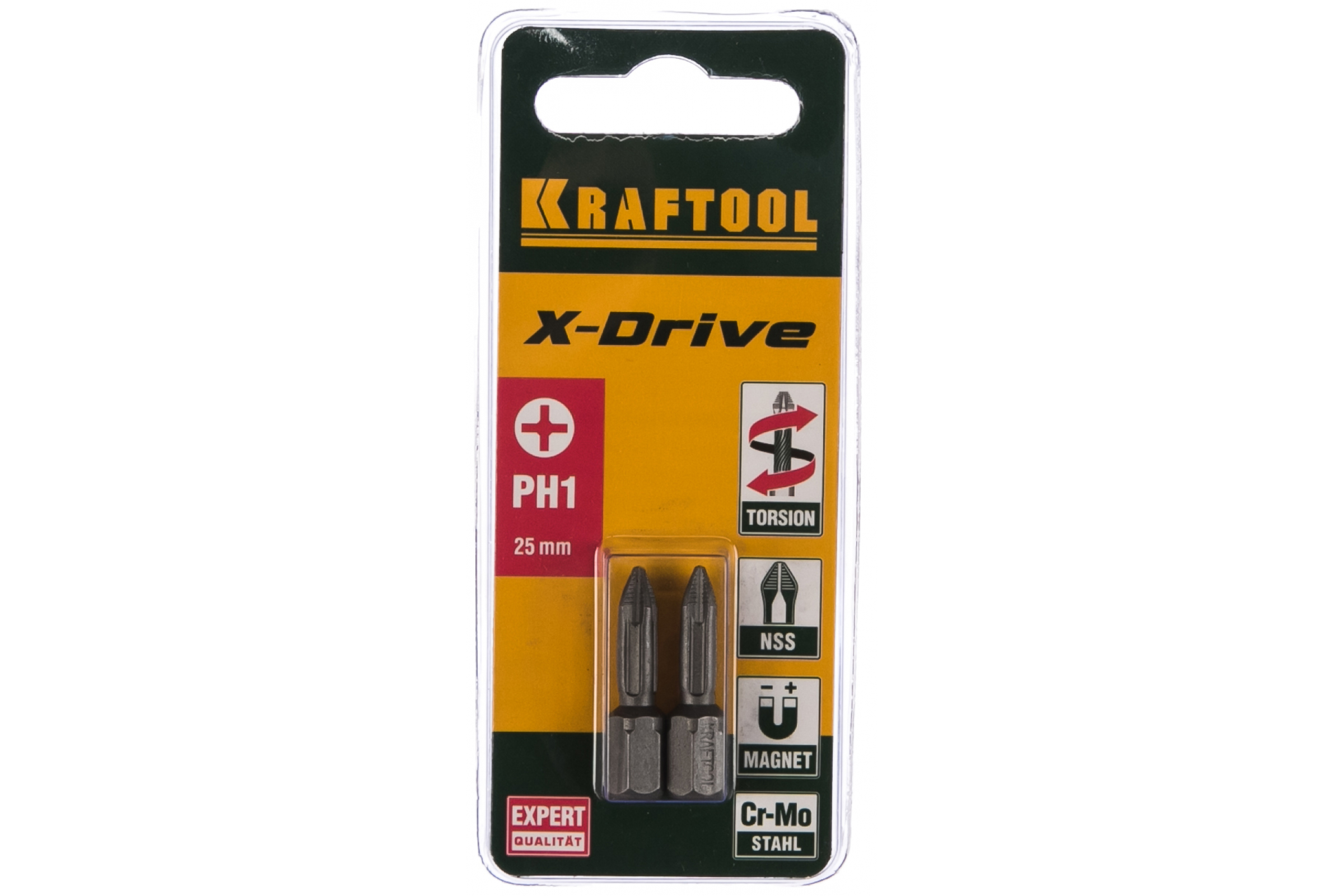 Бита Kraftool PH1, 2.5 см, 1/4 (тип С)
