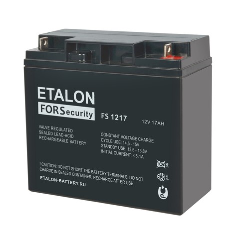 

Аккумуляторная батарея для ОПС ETALON FS 1217, 12V, 17Ah (ETALON FS 1217), Черный, FS 1217