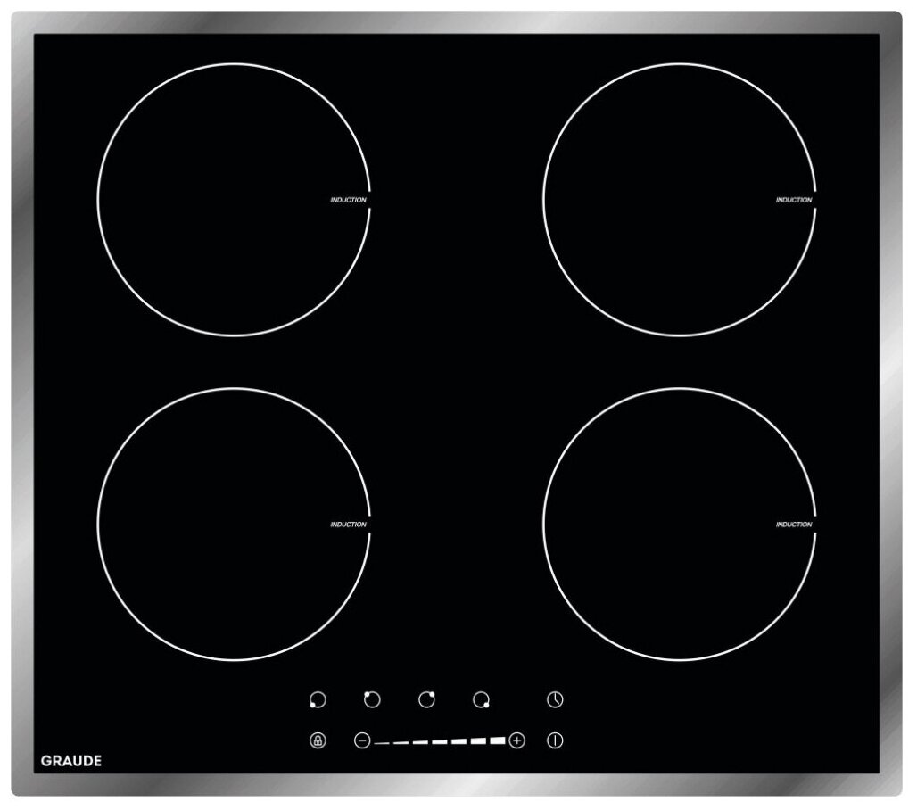 

Индукционная варочная панель Graude IK 60.1 E, 4 конфорки, черный (IK 60.1 E), Черная, IK 60.1 E