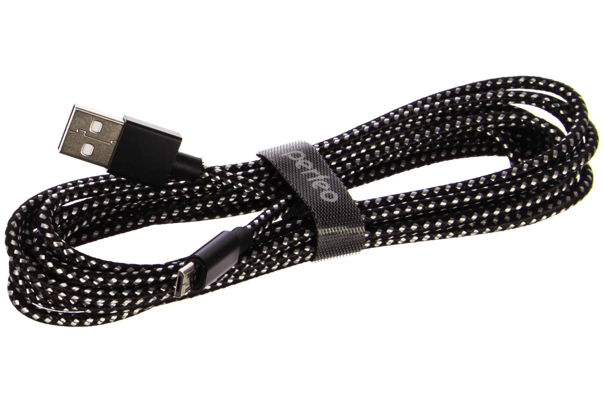 

Кабель USB(Am)-Micro USB(Bm), 3 м, черный/белый, PERFEO U4802 (30010755), USB