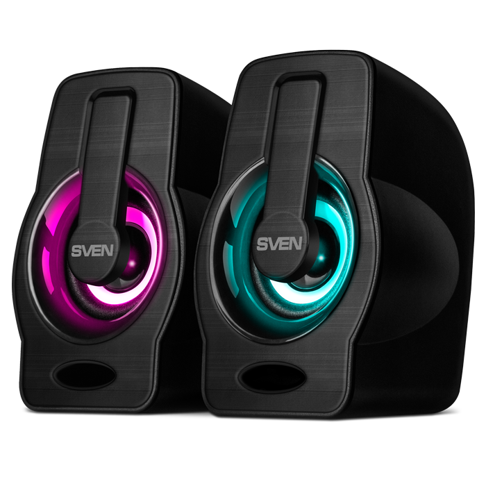 

Акустика 2.0 SVEN 255, 6 Вт, подсветка, черный (SV-020149), 255