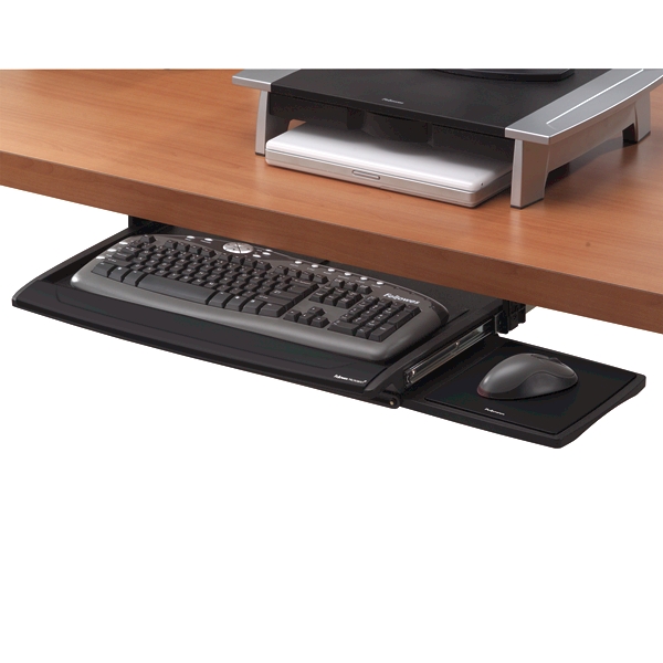

Подставка для клавиатуры и мыши Fellowes Office Suites Deluxe черный/серебристый (FS-80312), Office Suites Deluxe