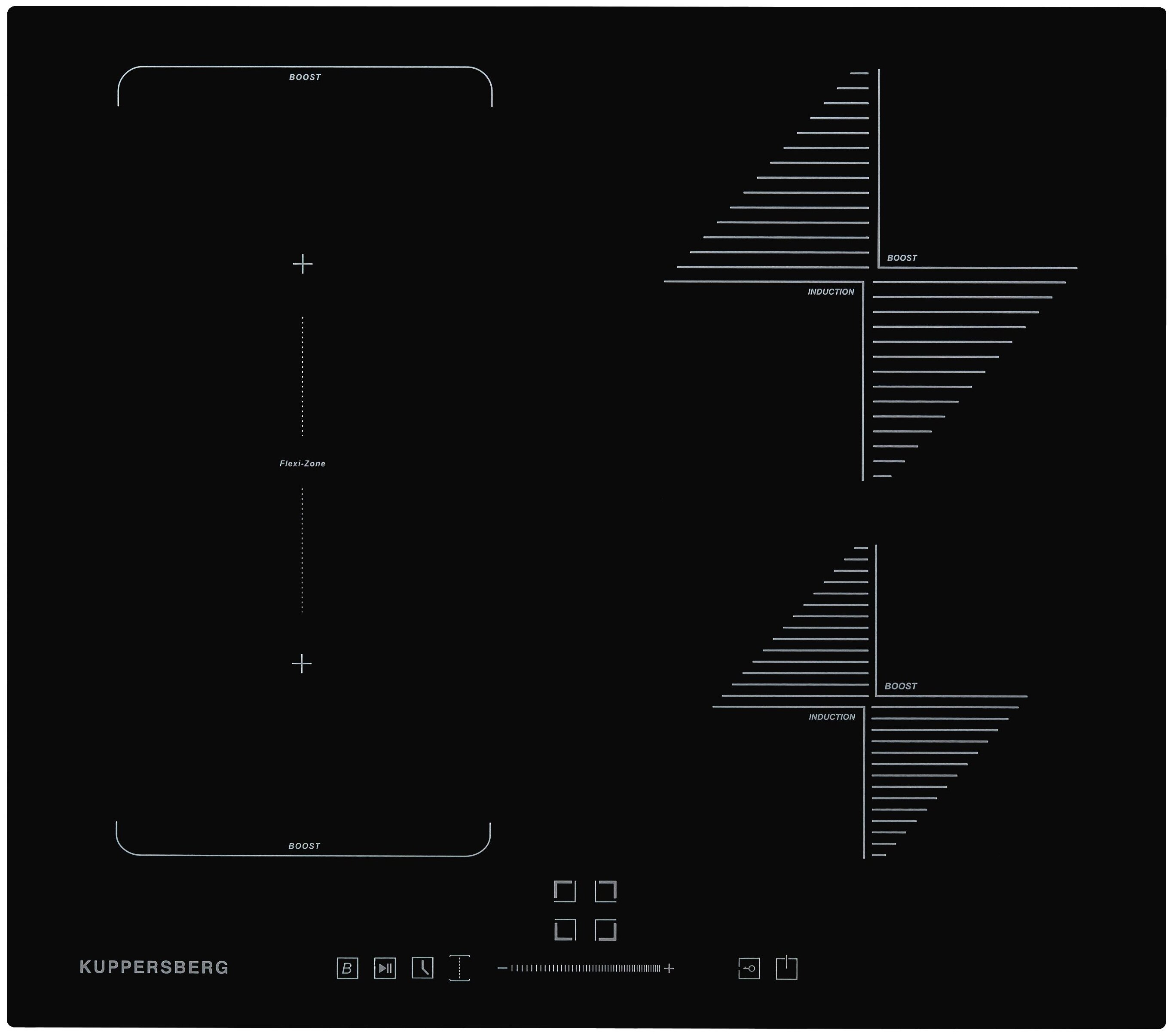 Индукционная варочная панель Kuppersberg ICS 614 4 конфорки, черный
