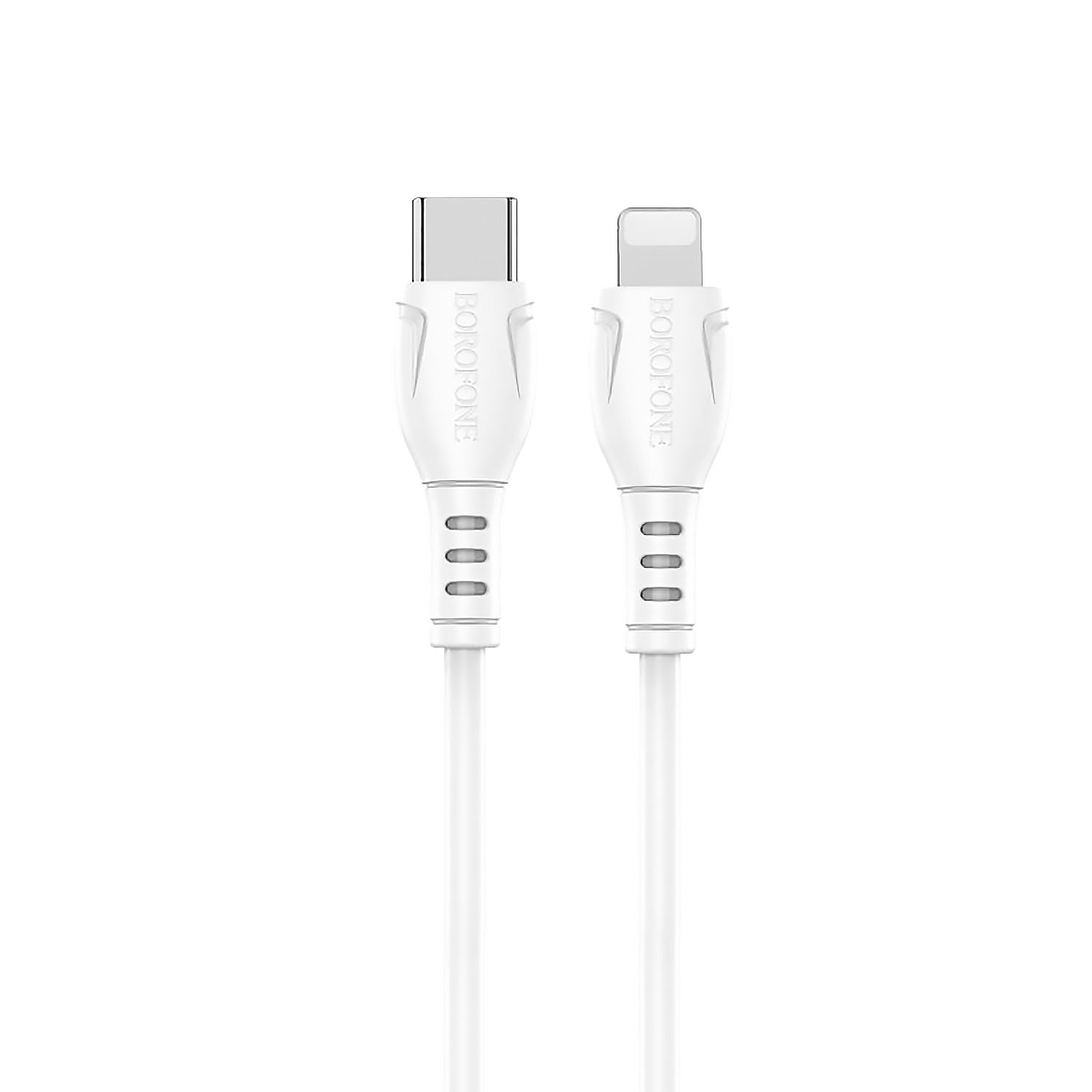 

Кабель Lightning 8-pin(m)-USB Type-C(m), 1 м, белый, Borofone Triumph BX51 (6931474750891), BX51