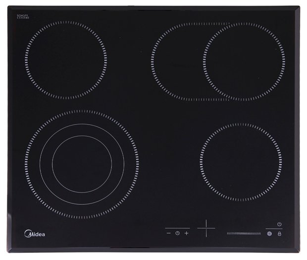 

Электрическая варочная панель Midea MCH64767F, 4 конфорки, черный (MCH64767F), Черная, MCH64767F