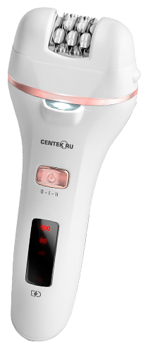 

Эпилятор Centek CT-2195, Эпиляция, педикюр, бритье, 4 съемные насадки, белый (CT-2195), CT-2195