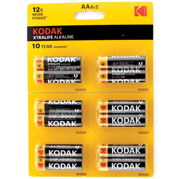 Батарейка Kodak LR6-12BL, AA (LR06/15А), 1.5V, 12 шт