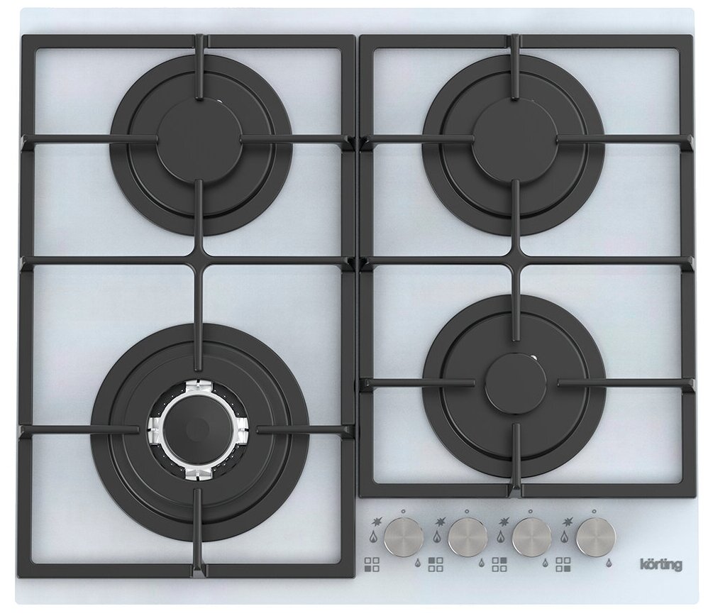 

Газовая варочная панель Korting HGG 6734 CTW, 4 конфорки, белая (HGG 6734 CTW), HGG 6734 CTW