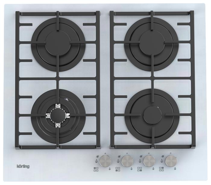 

Газовая варочная панель Korting HGG 6825 CTW, 4 конфорки, белая (HGG 6825 CTW), HGG 6825 CTW