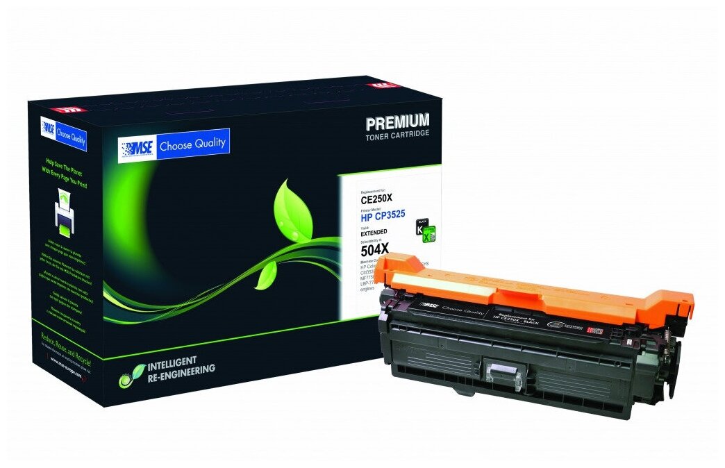 

Картридж лазерный MSE 3525K-XL-MSE (504X/CE250X), черный, 16000 страниц, совместимый для CLJ CP3525/CM3530