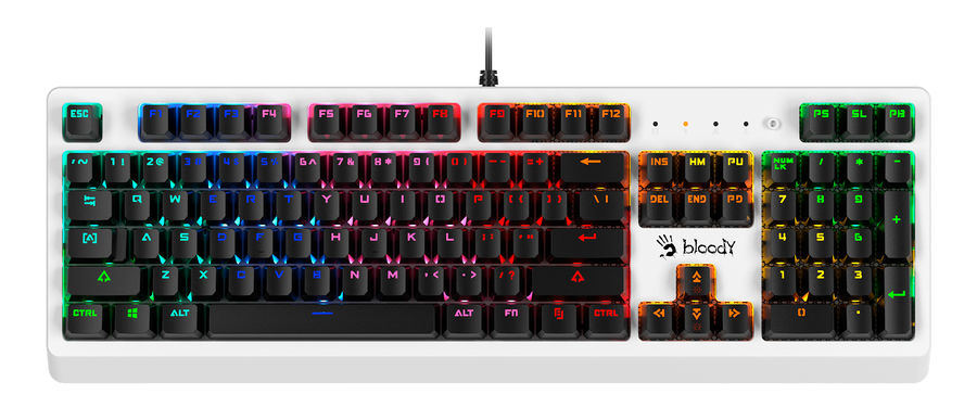 Клавиатура A4Tech Bloody B810RC, USB, белый
