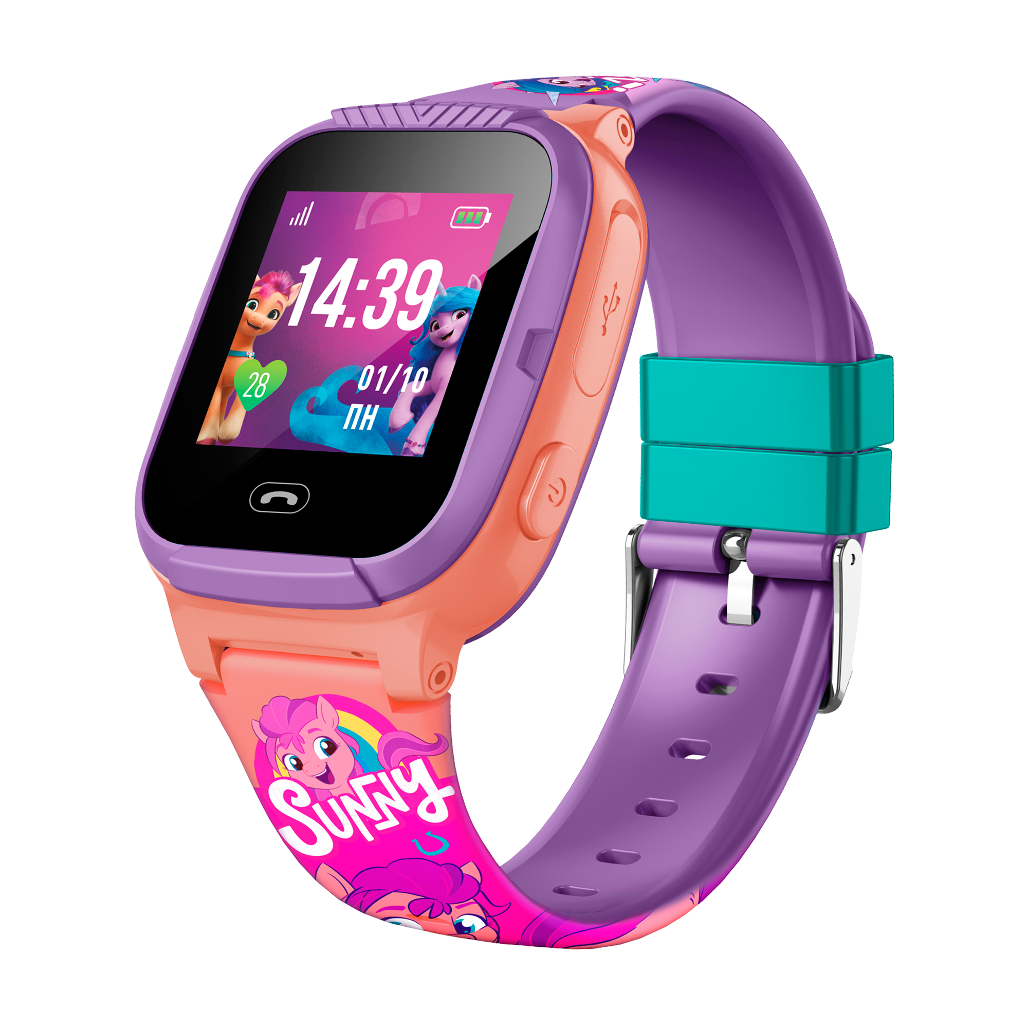 

Умные часы детские Jet Kid My Little Pony Movie, 1.2" TFT, фиолетовый/оранжевый (4607811646470), My Little Pony Movie