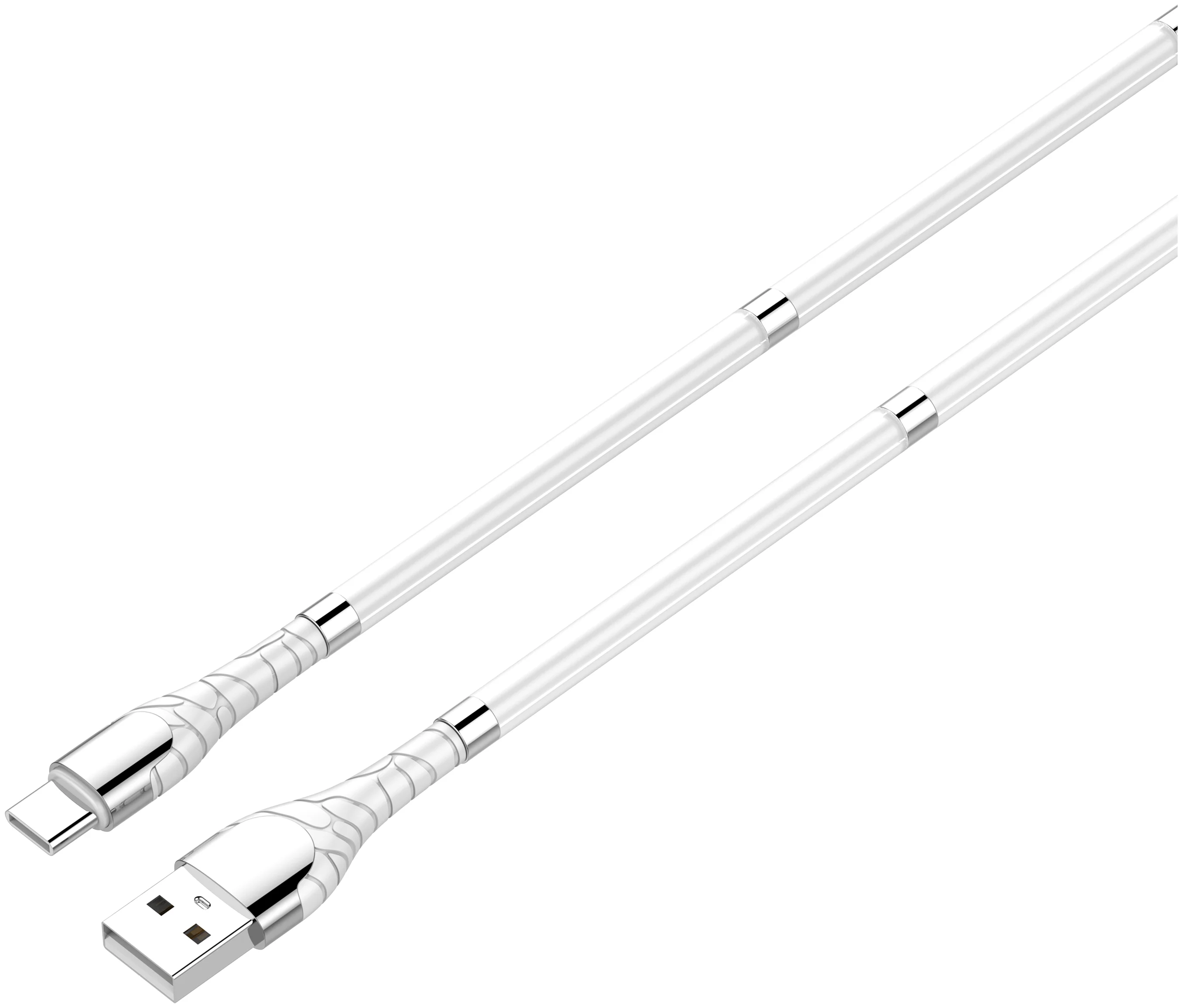 

Кабель USB 2.0 Type-C(m)-USB 2.0(Am), 2.4A, 1м, белый LDNIO LS511 (LD_B4484), LS511