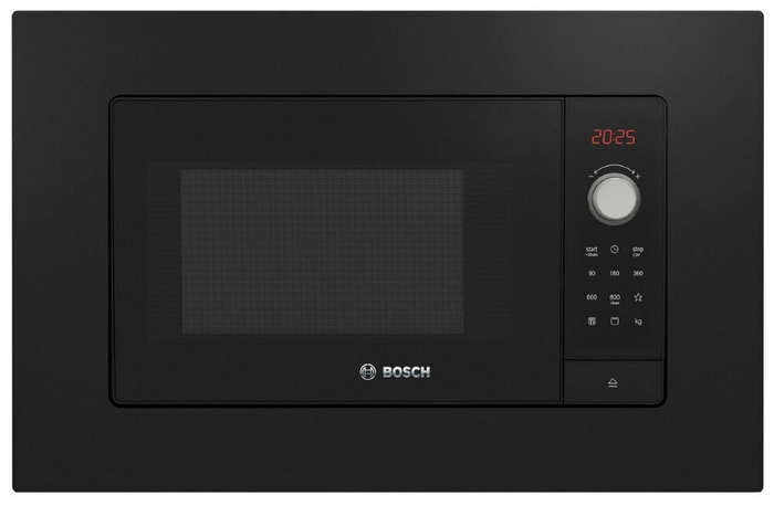 

Микроволновая печь встраиваемая Bosch BEL653MB3 25 л, 800 Вт, гриль, черный (BEL653MB3), BEL653MB3