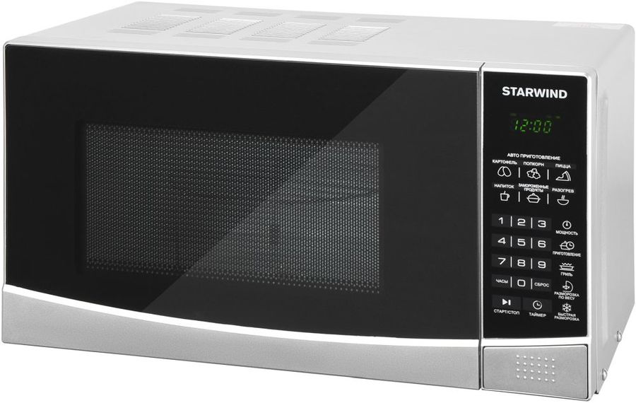 

Микроволновая печь Starwind SMW3120 20л, 850Вт, гриль, серебристый/черный (SMW3120), SMW3120
