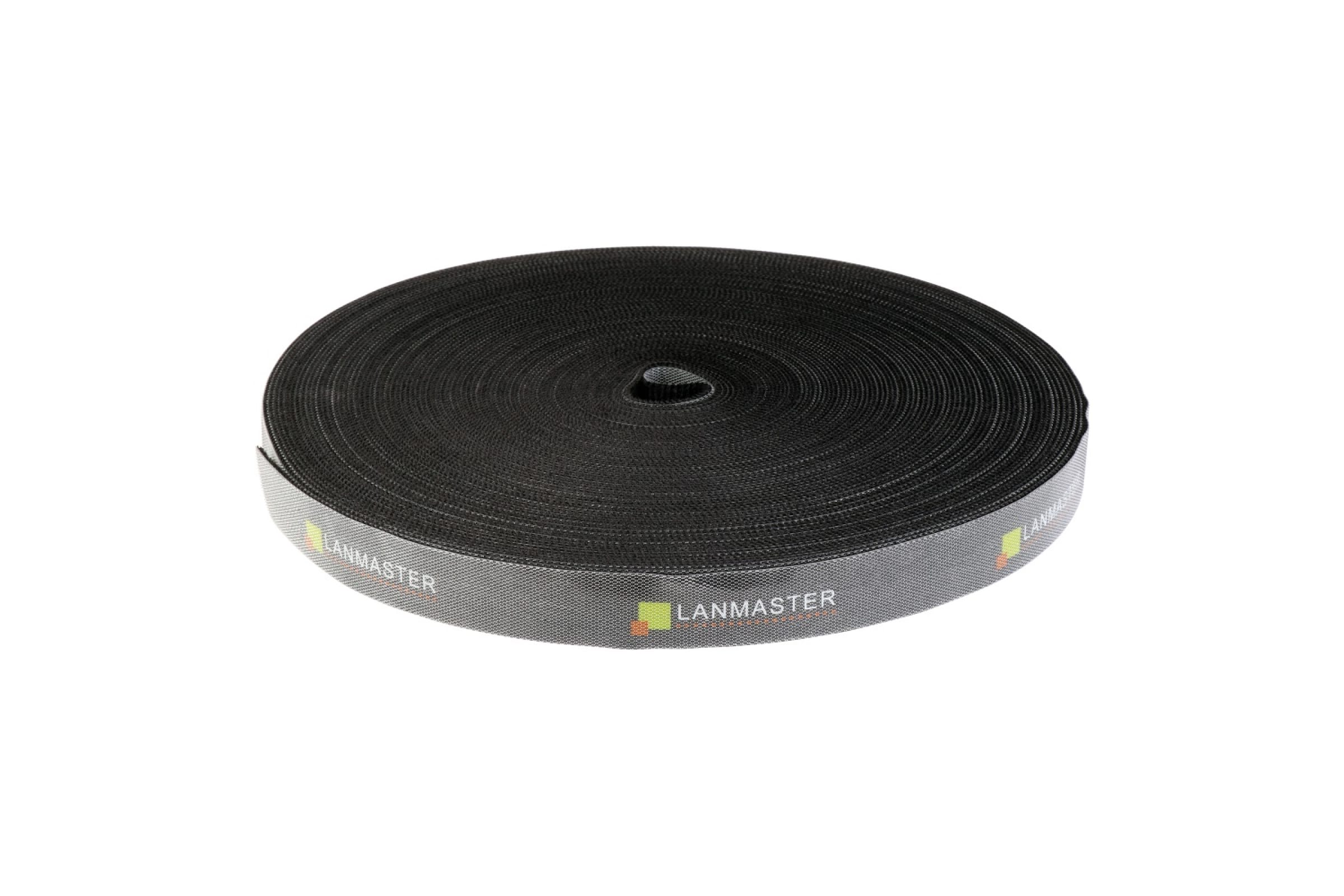 

Стяжка-липучка Lanmaster, 2 см x 30м, 1 шт., черный (TWT-VCM30M-BK)
