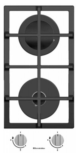 

Газовая варочная панель ELECTRONICSDELUXE GG2400215F, 2 конфорки, белая (GG2 400215F - 002), GG2400215F
