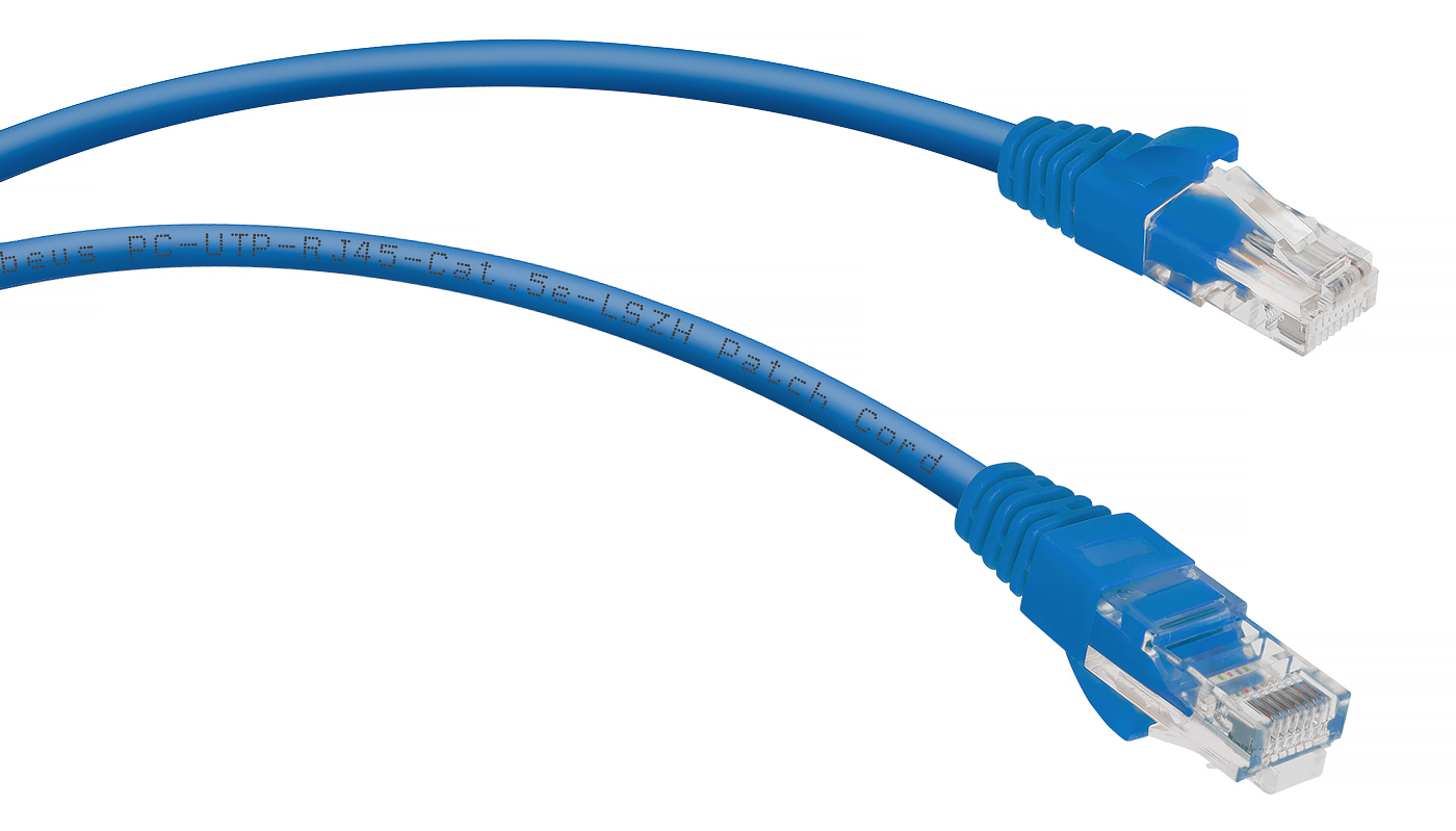 Патч-корд UTP кат.5e, 0.15м, RJ45-RJ45, синий, LSZH, Cabeus PC-UTP-RJ45-Cat.5e-0.15m-BL-LSZH (9526c)