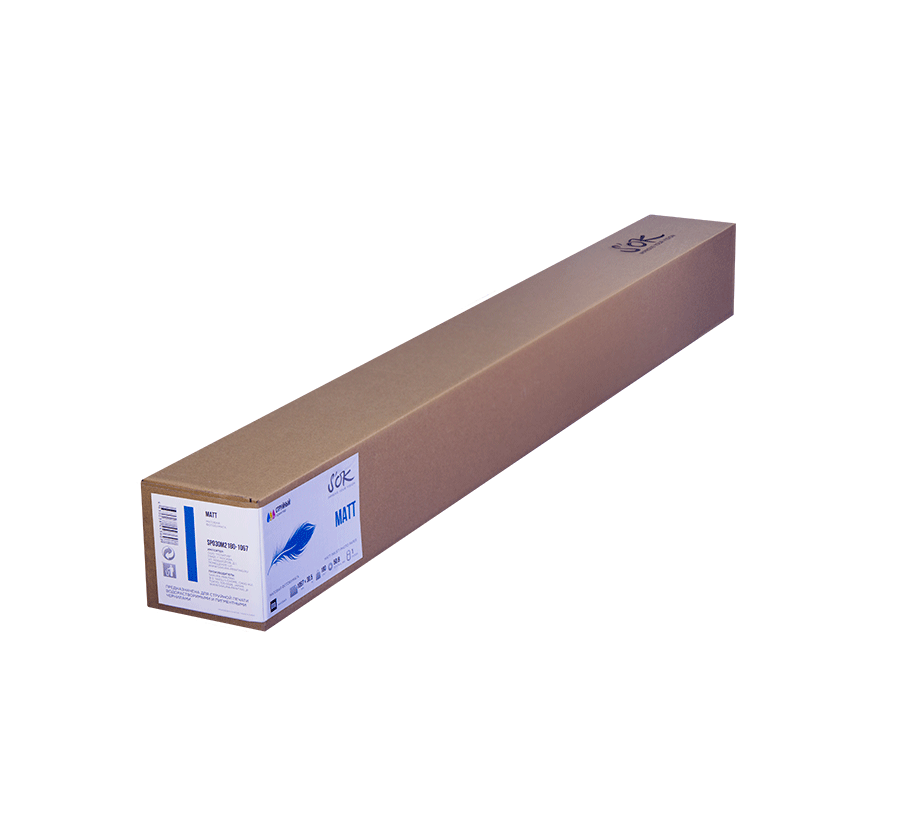 

Бумага рулон 42"(1067мм) x 30.5м, втулка 2" (50.8мм), 180г/м², матовая, S'OK Simple (SP030M2180-1067)