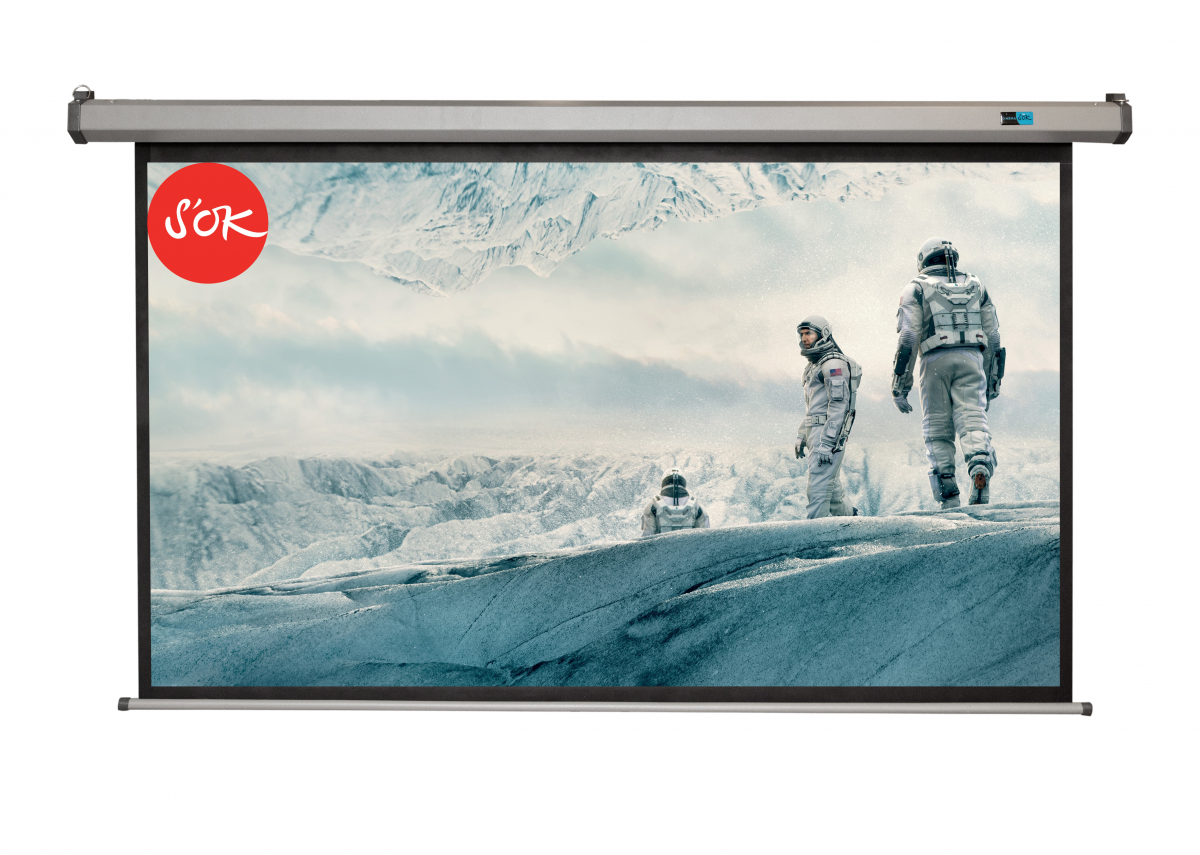 Экран для проектора S'OK SCPSM-200x112FG-GR, 90" 16:9 200x112