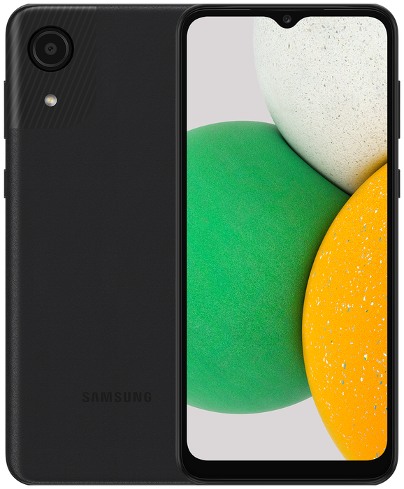 

Смартфон Samsung Galaxy A03 Core, 6.5" 1600x720 TFT, Unisoc SC9863A, 2Gb RAM, 32Gb, 3G/4G, Wi-Fi, BT, Cam, 2-Sim, 5000mAh, micro-USB, Android 10, черный (SM-A032FZKDSER), Galaxy A03 Core