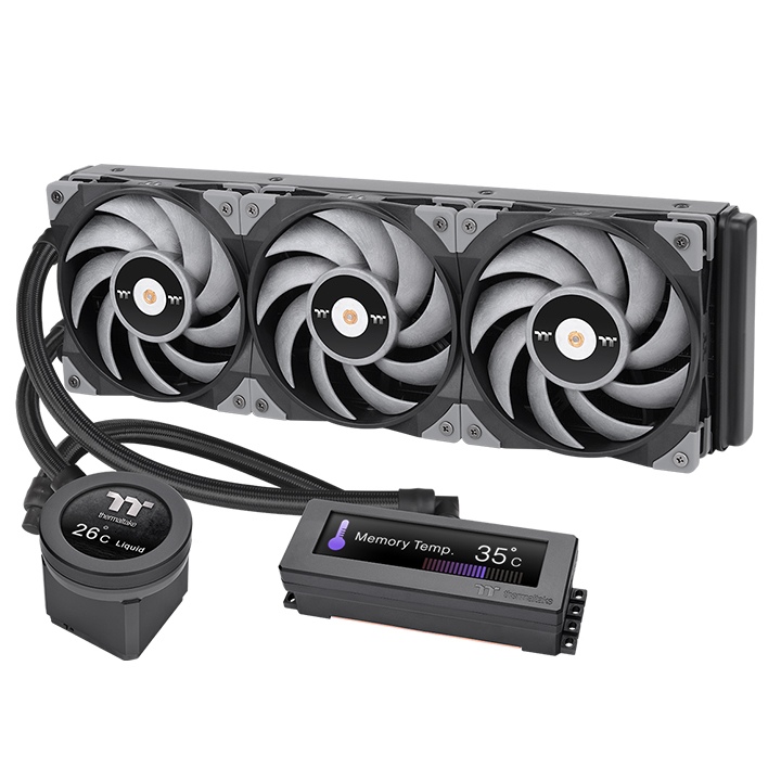

Жидкостное охлаждение Thermaltake Floe RC Ultra 360 CPU&Memory AIO Liquid Cooler для Socket 115x/2066/2011/2011-3/1356/1366/1200/AM4/AM3/AM3+/FM1/AM2+/FM2/FM2+, 3x120мм (CL-W325-PL12GM-A), Floe RC Ultra 360 CPU&Memory AIO Liquid Cooler