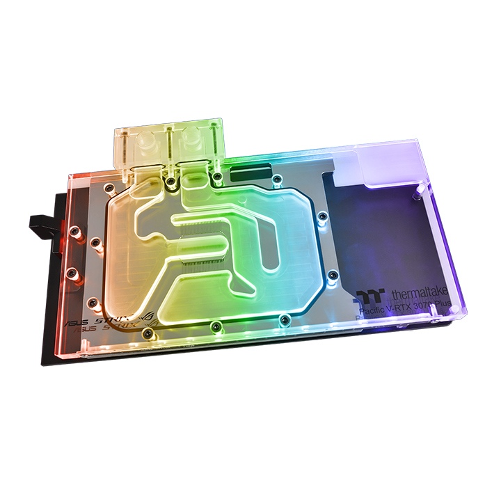 Thermaltake Pacific V-RTX 3070 Plus Water Block, CU+PMMA, LED Software Control, ASUS STRIX RTX 3070 (CL-W312-CU00SW-A)