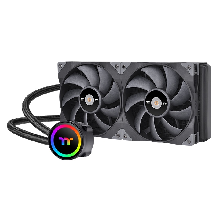 

Жидкостное охлаждение Thermaltake TOUGHLIQUID 280 ARGB Sync для Socket 115x/2066/2011/2011-3/1356/1366/1200/1700/AM4/AM3/AM3+/FM1/AM2+/FM2/FM2+, 2x140мм (CL-W320-PL14BL-A), TOUGHLIQUID 280 ARGB Sync