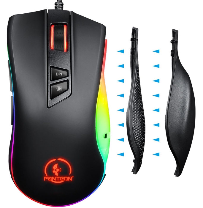 

Мышь проводная Jet.A PANTEON PS88, 6200dpi, оптическая светодиодная, USB, черный (PANTEON PS88 Black), PANTEON PS88