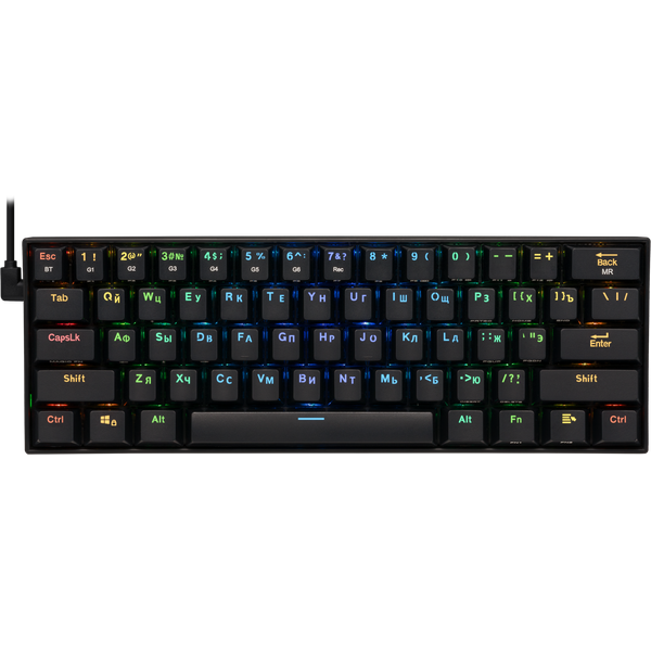 Клавиатура Redragon Draconic, Bluetooth/Радиоканал/USB, черный